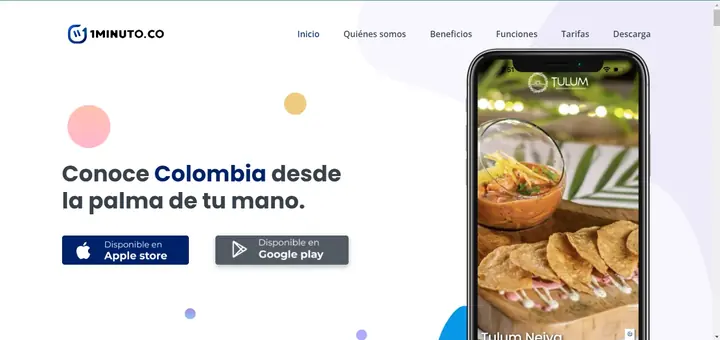 Sitio web principal de UnMinuto.co